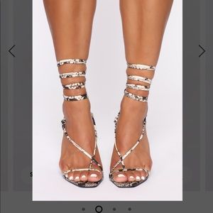 Snake Print Heels